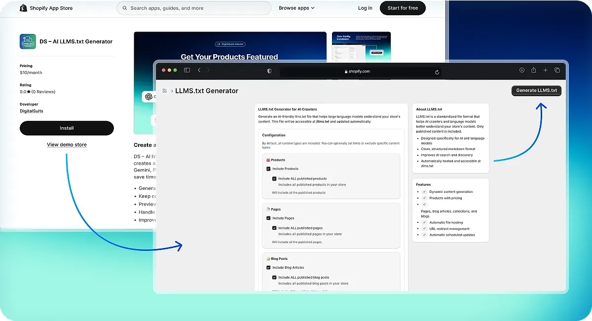 How to use llms.txt for Shopify?