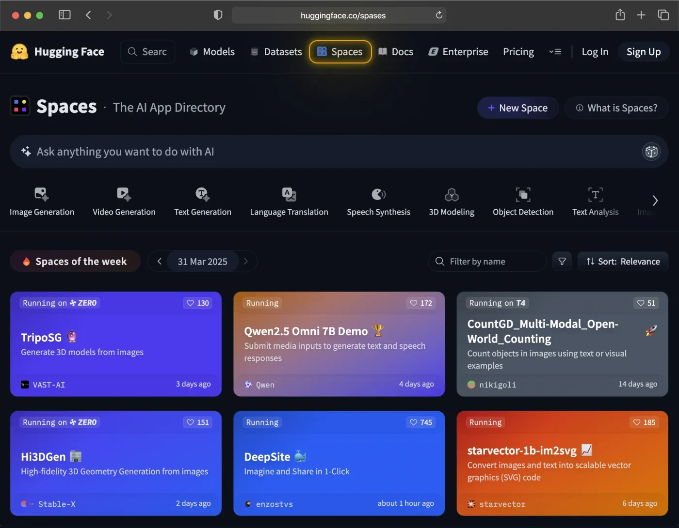 Hugging Face Spaces Hugging Face Spaces