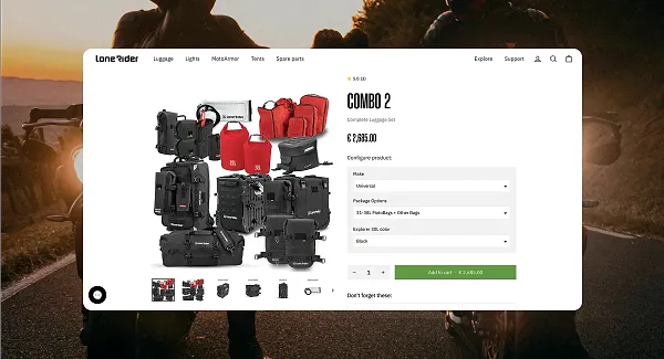 PDP improvements for motorcycle-focused equipment Shopify store PDP improvements for motorcycle-focused equipment Shopify store