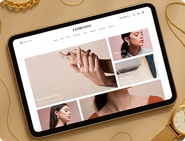 Jewelry store website development features