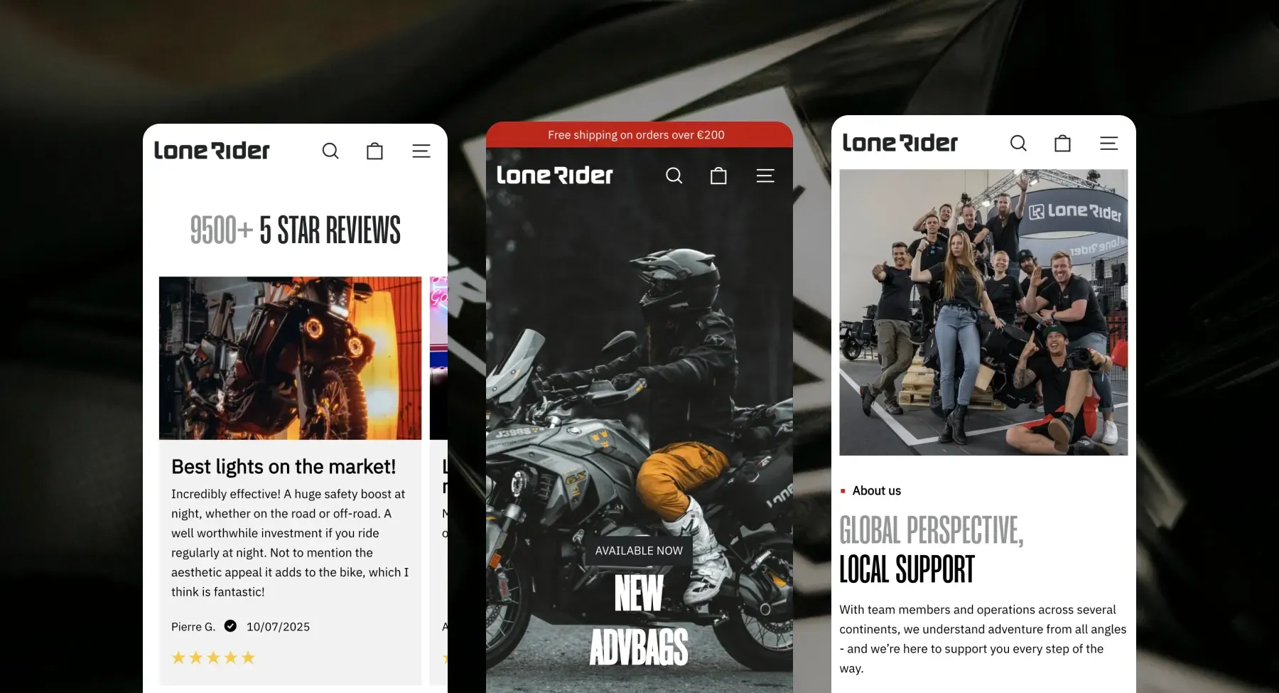 DigitalSuits's work with the bike equipment store on Shopify