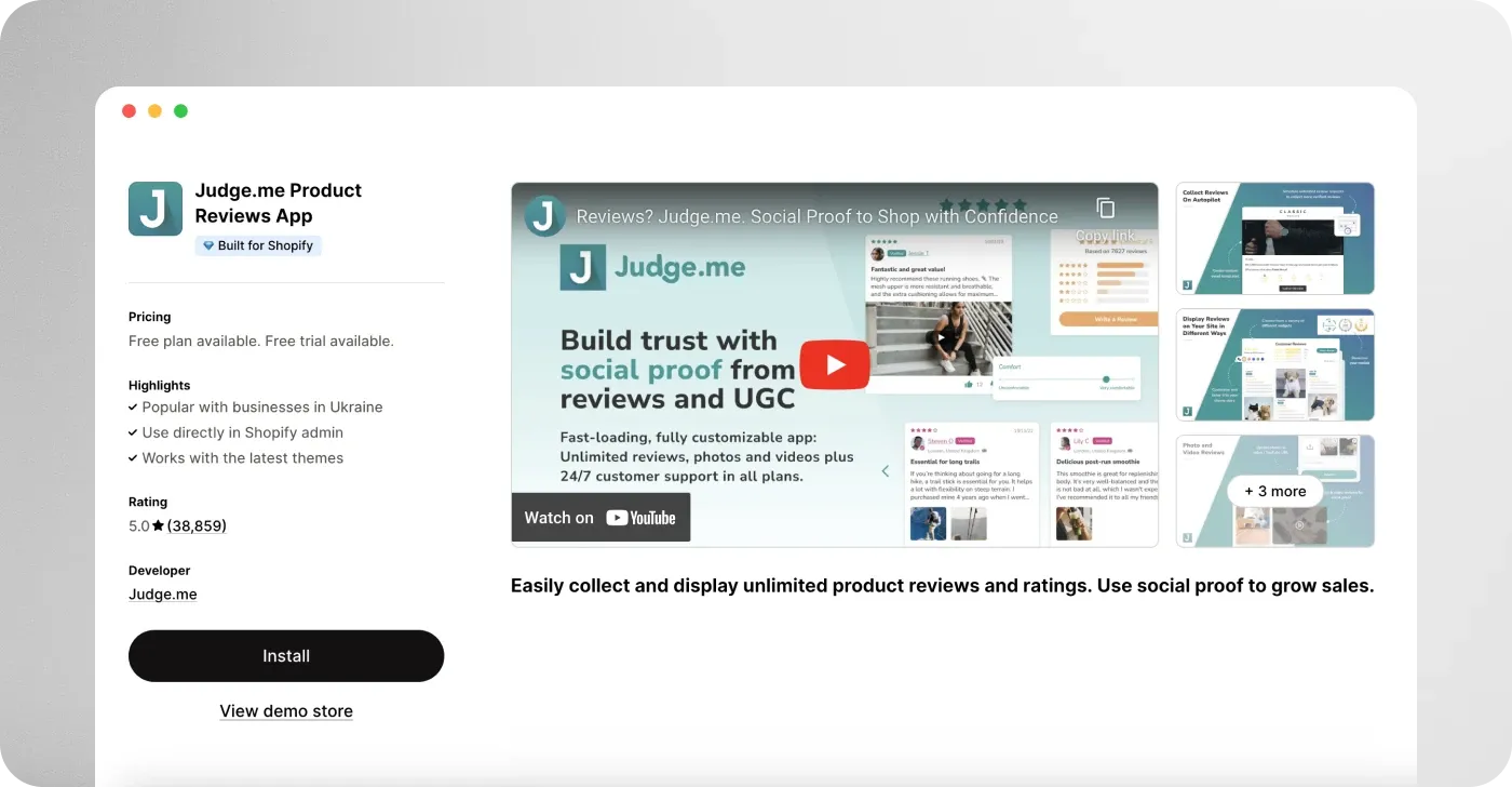 Judge.me Product Reviews App