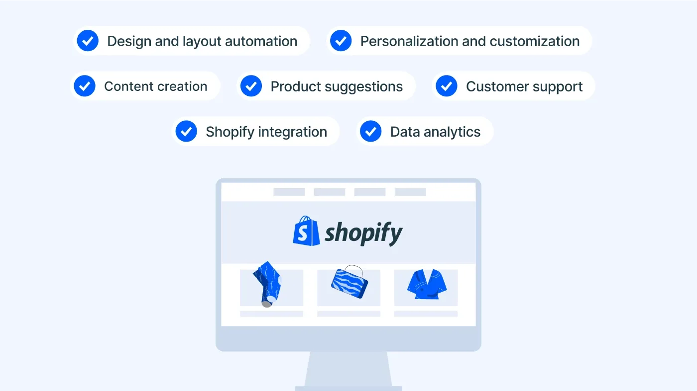Key features of Shopify AI website builders