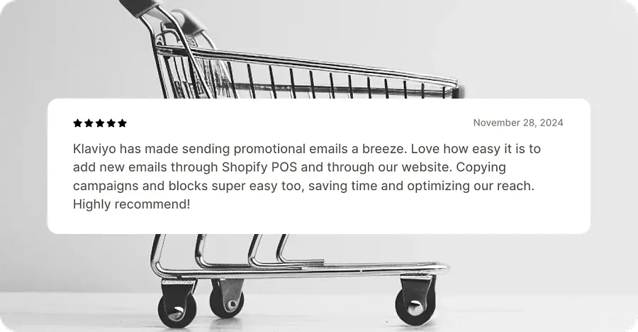 Klaviyo Customer review