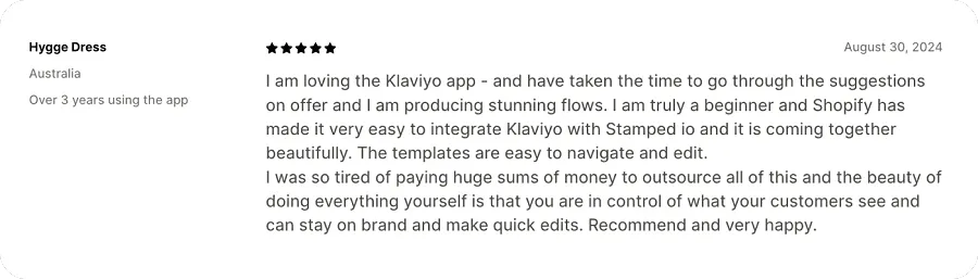 Klaviyo feedback