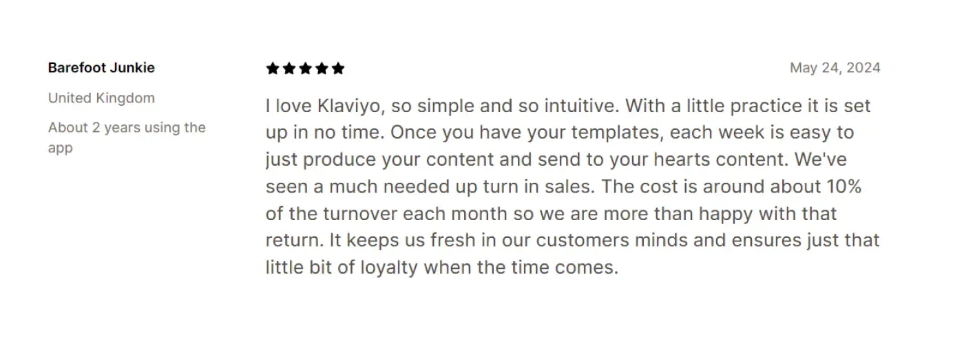 Klaviyo reviews