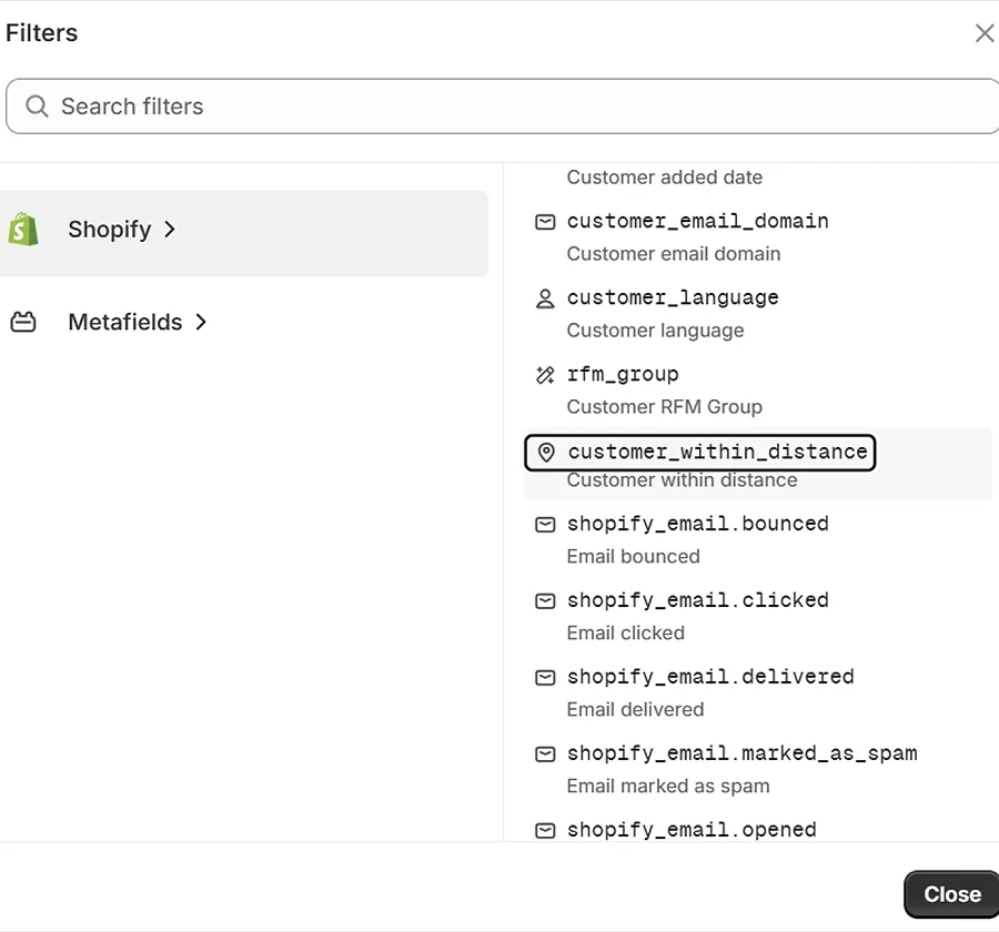 Create location-based customer segments