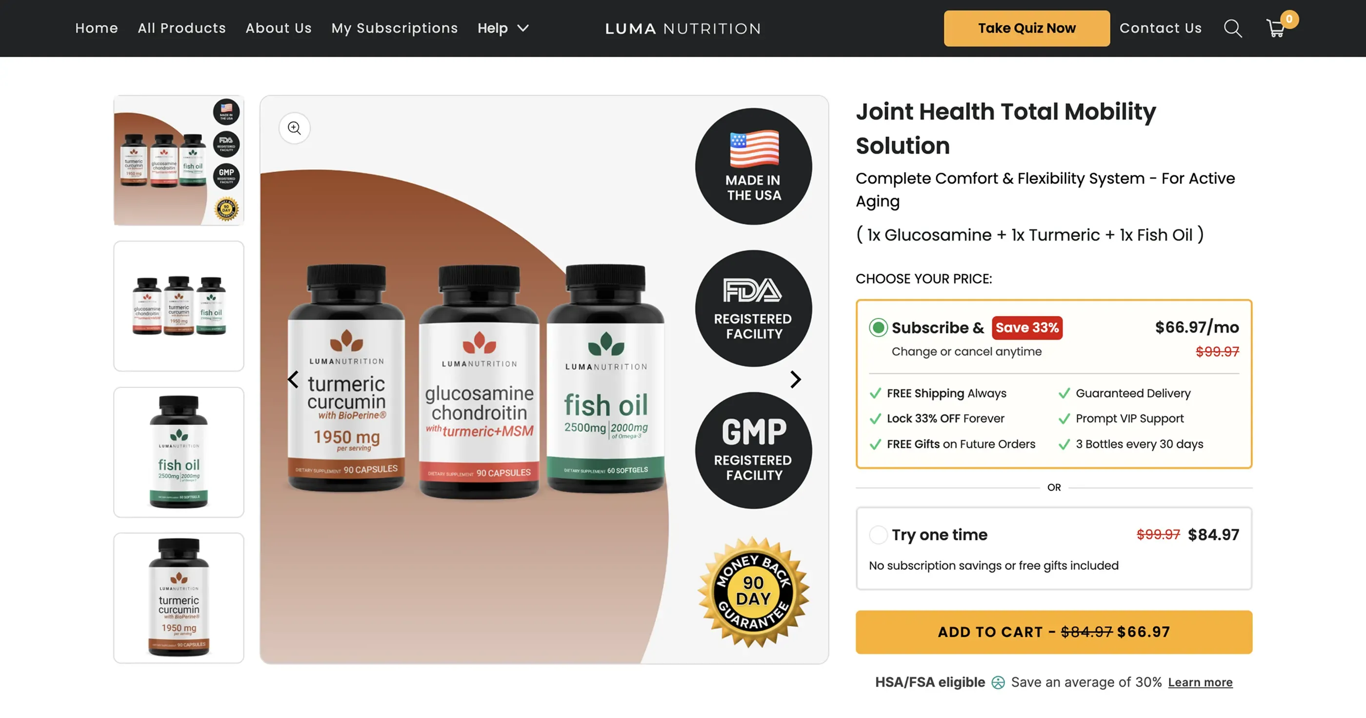 Luma Nutrition subscription offer