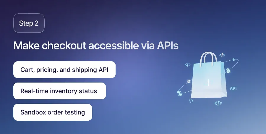 Make your checkout accessible via APIs