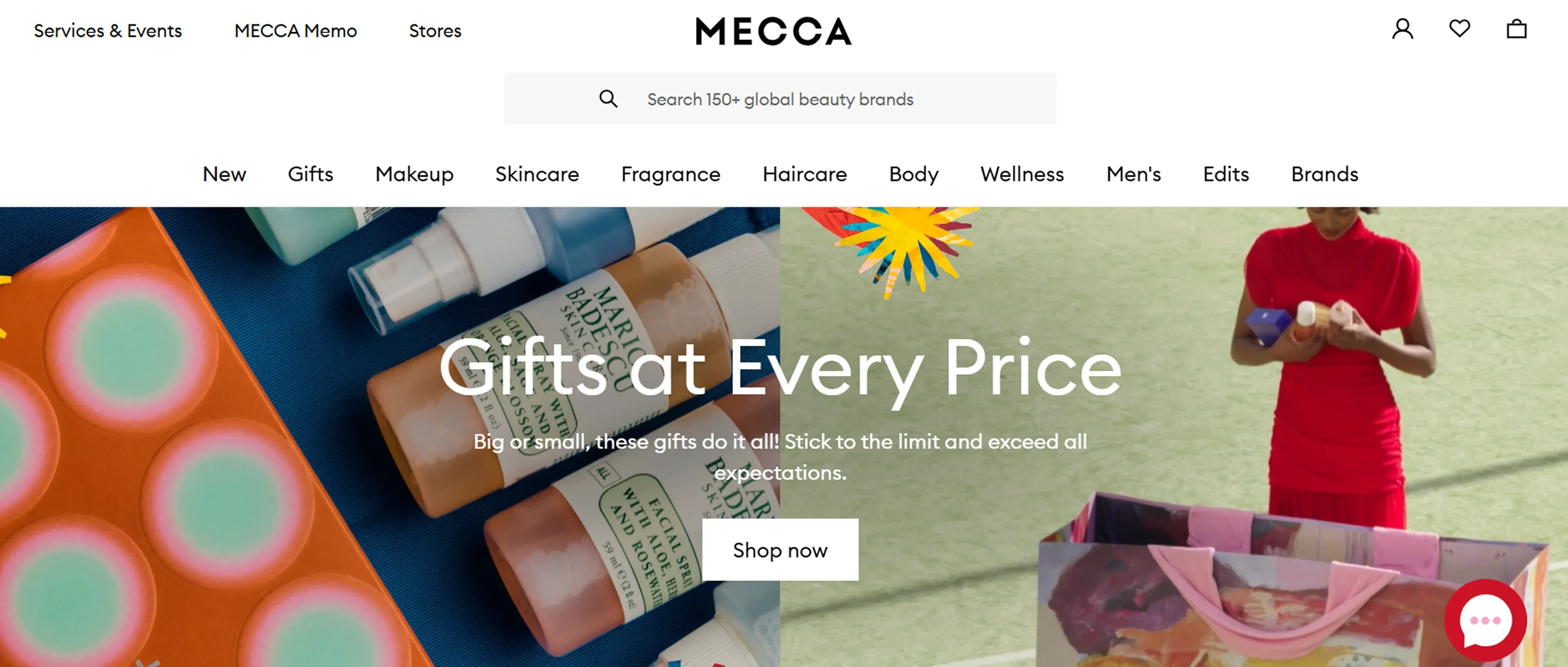 Mecca Shopify beauty store