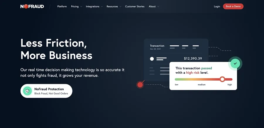 NoFraud Shopify app for fraud protection