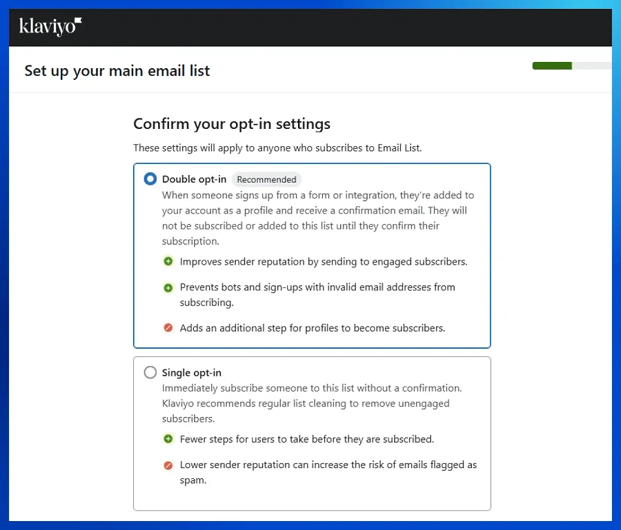 Opt-in settings Opt-in settings