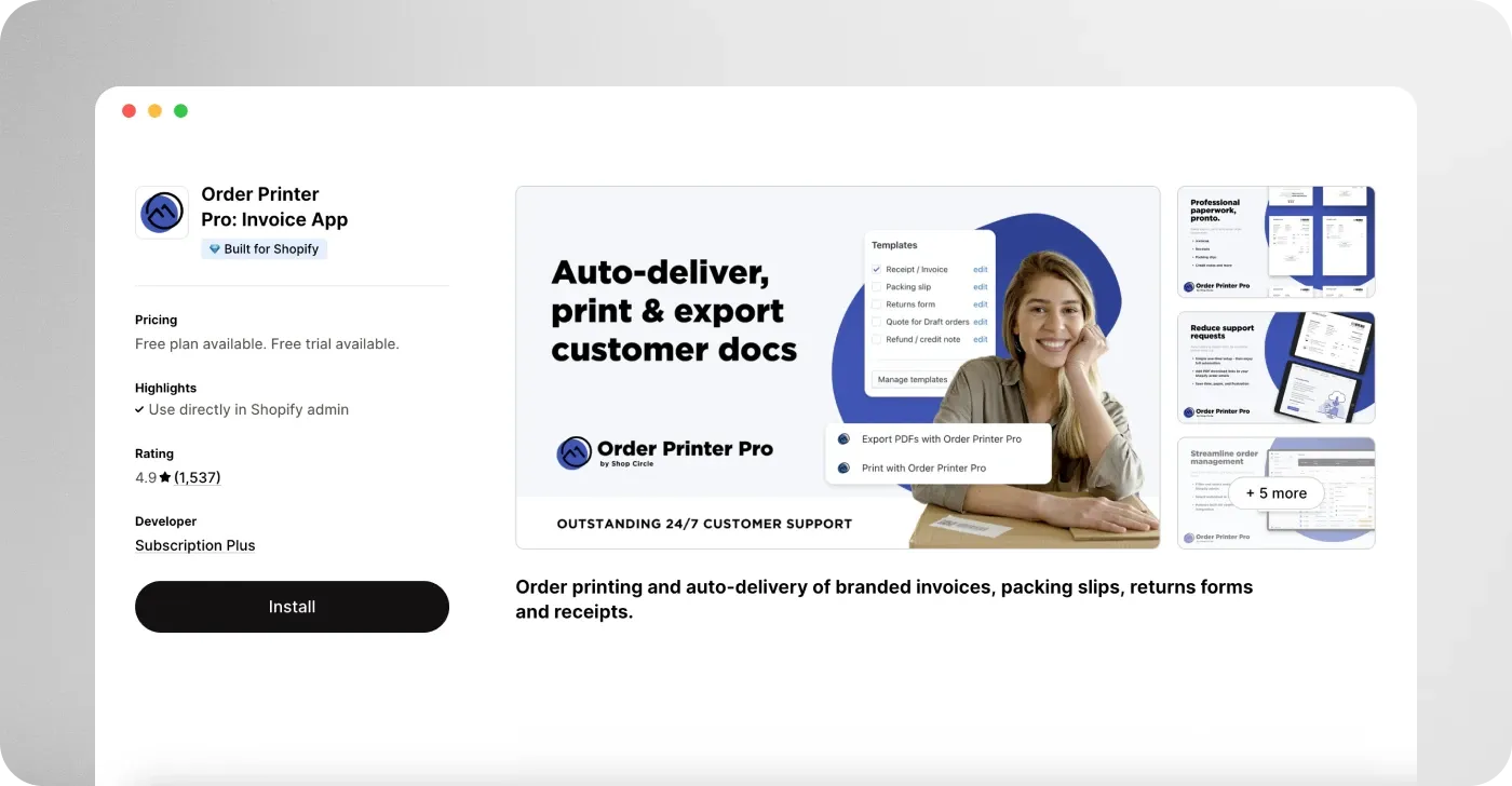 Order Printer Pro Invoice App