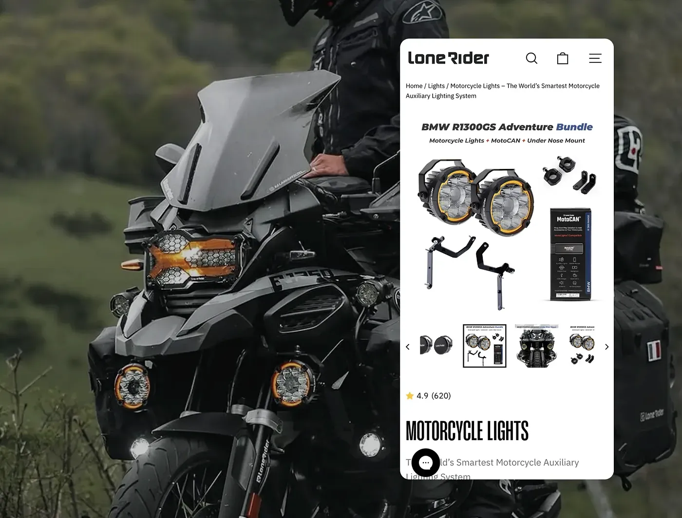 PDP issues with the motorcycle equipment store theme customization