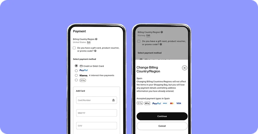 Payment options available