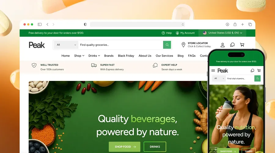 Peak Shopify theme