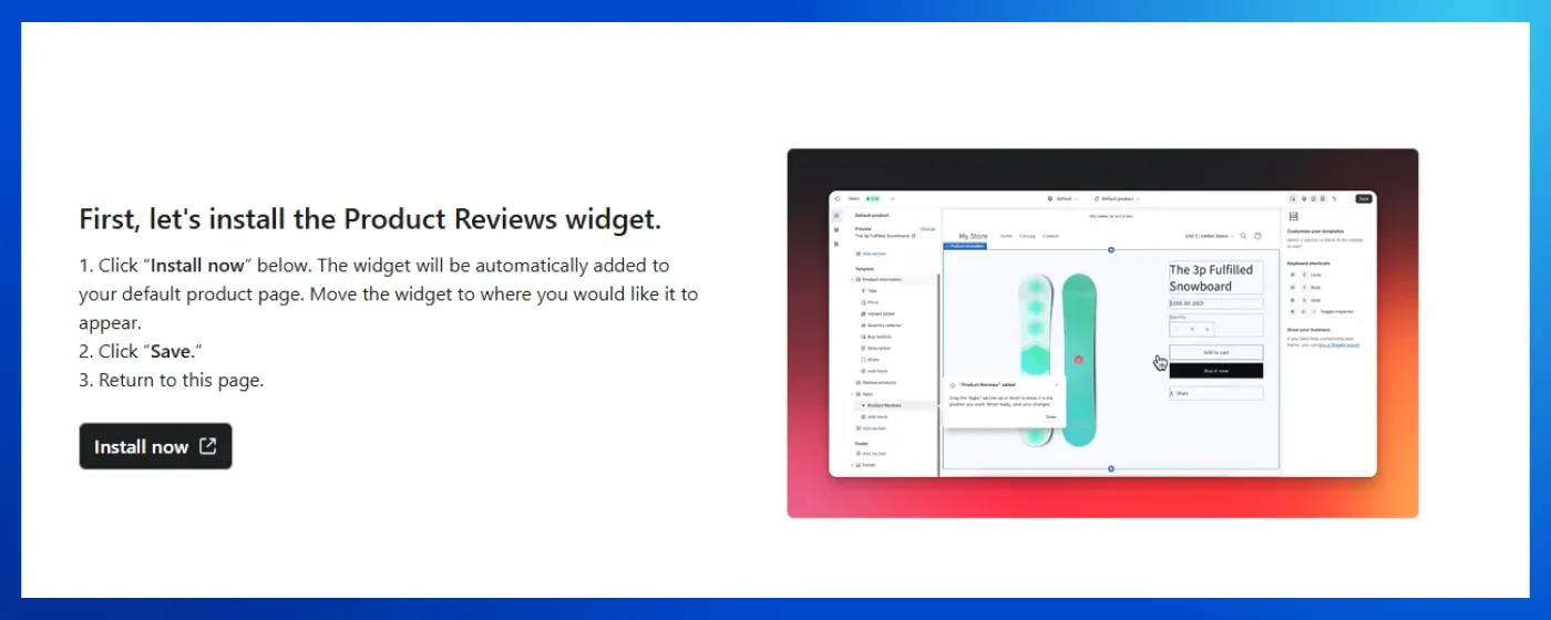 Product Review and Star Rating widgets