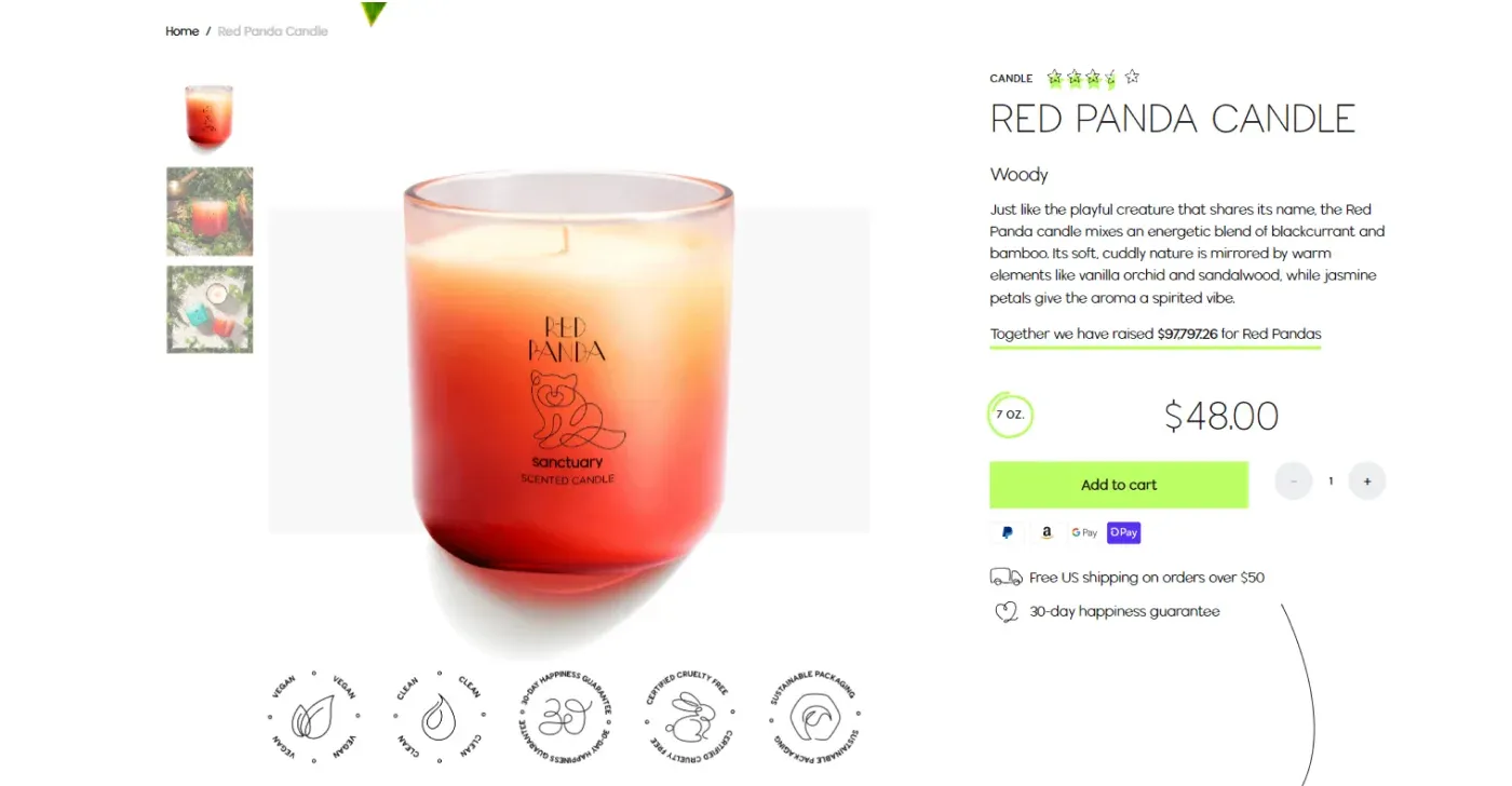 Sanctuary product page optimization Sanctuary product page optimization