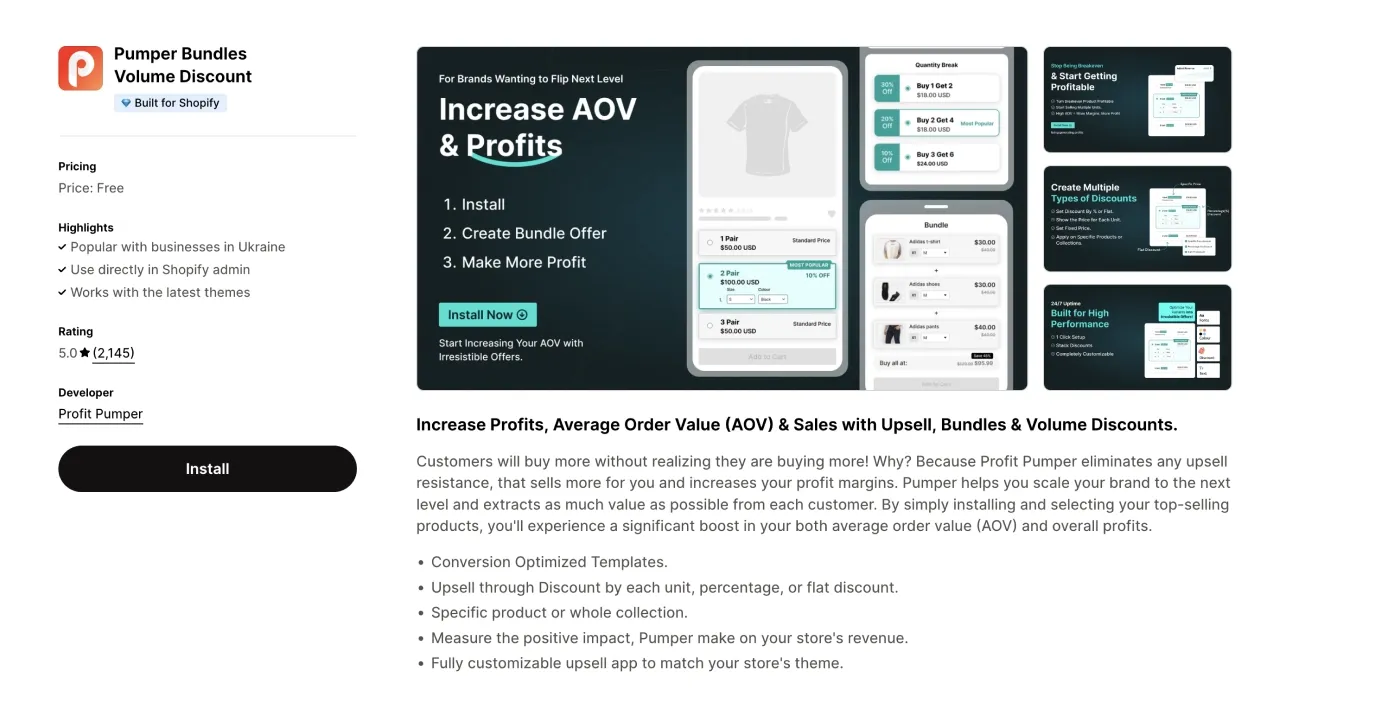 Pumper- upsell and conversion booster Pumper- upsell and conversion booster