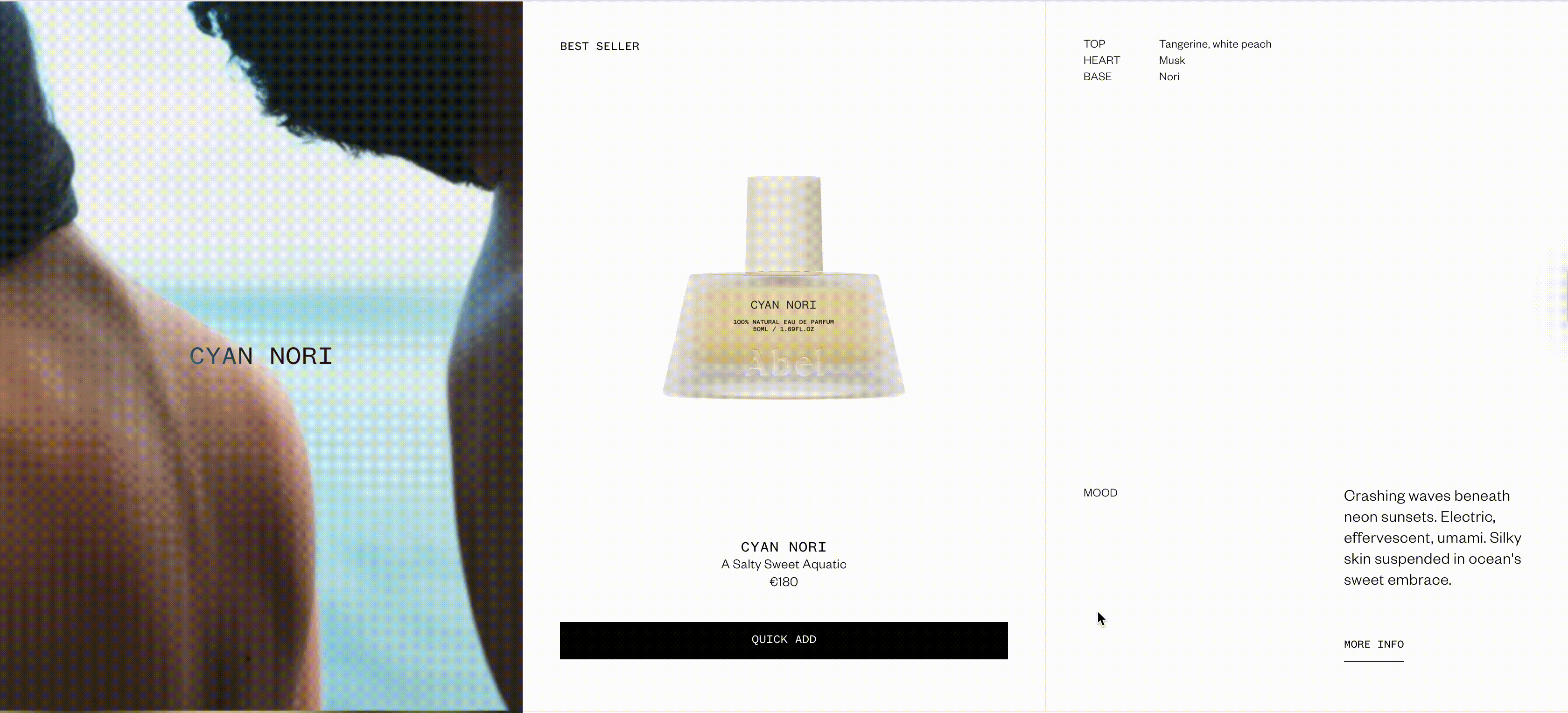 Quick add button transforms into two buttons