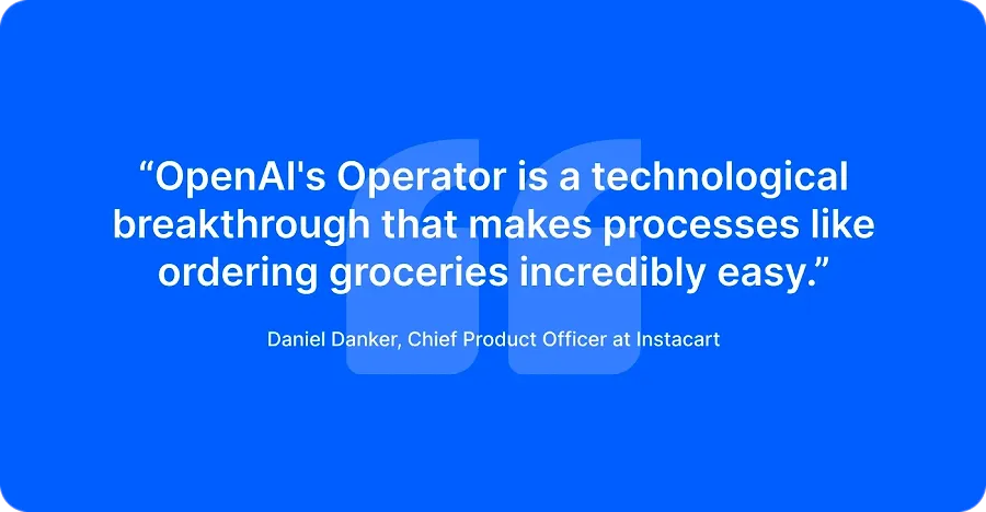 OpenAI Operator agent quote