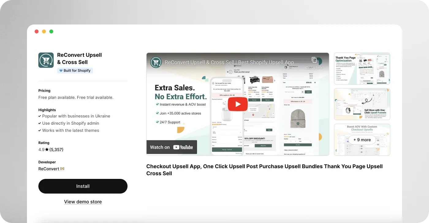 ReConvert Upsell App & Bundles