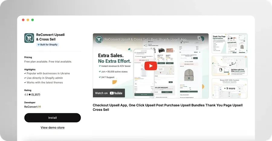 ReConvert Upsell App & Bundles