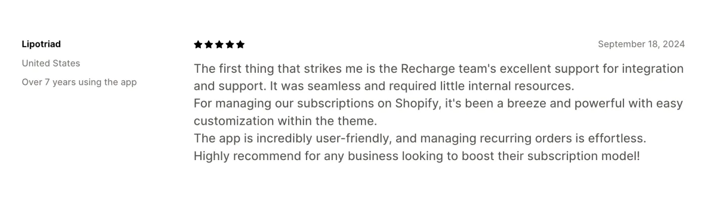 Recharge feedback Recharge feedback