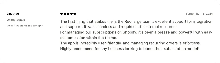 Recharge feedback