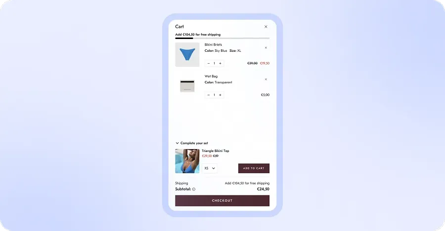 Recommendation in cart