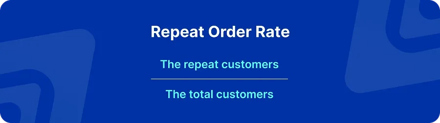 Repeat order rate formula