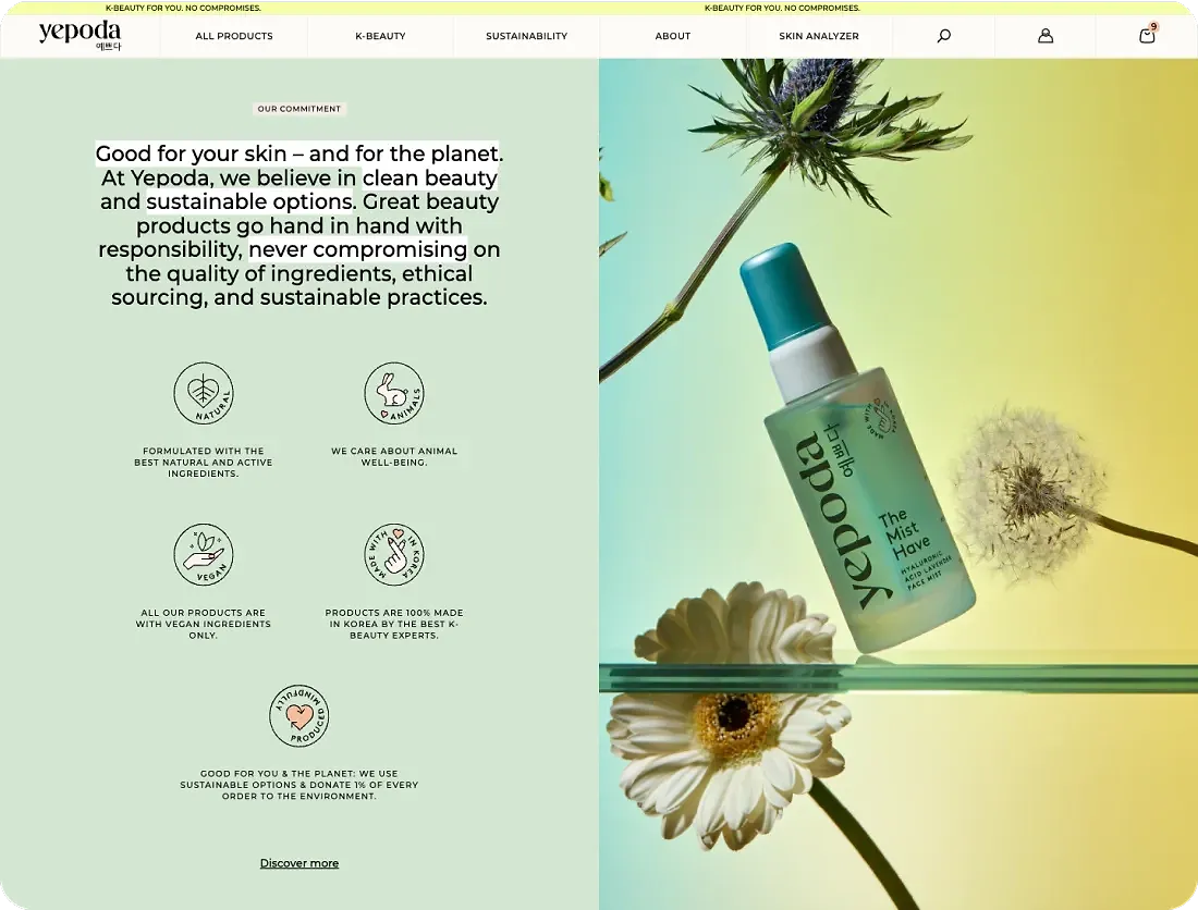 Shopify 2.0 migration for Yepoda