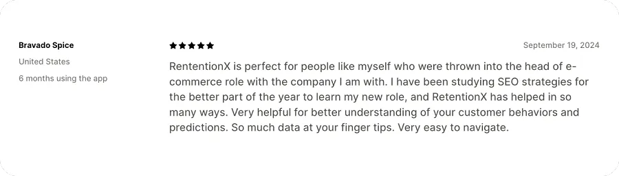 RetentionX feedback