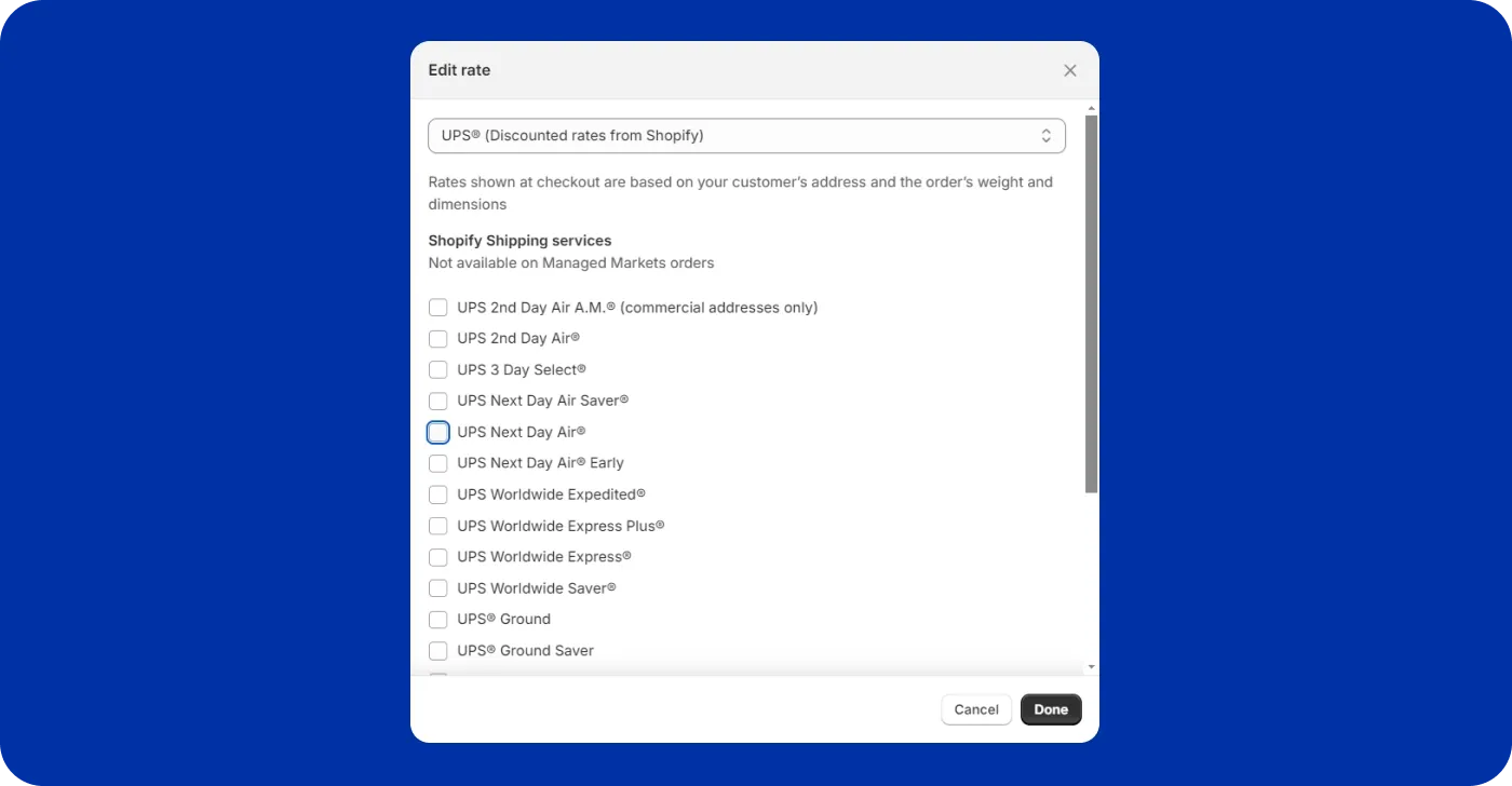  Shopify international delivery