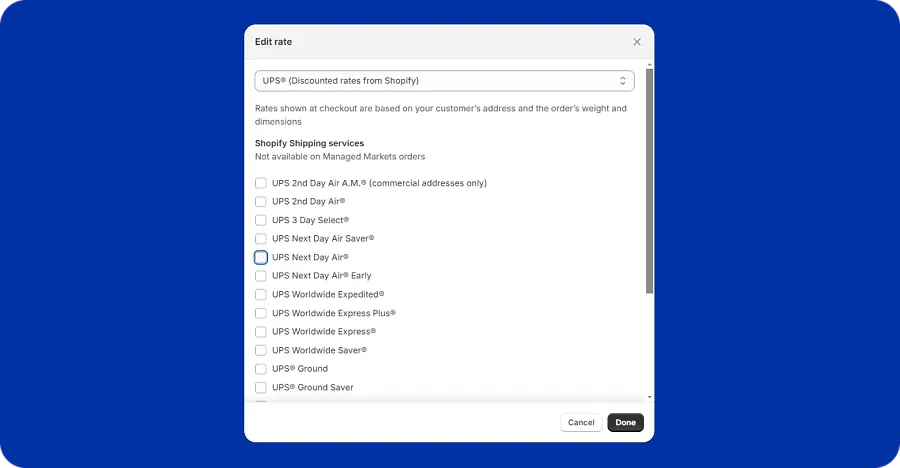  Shopify international delivery