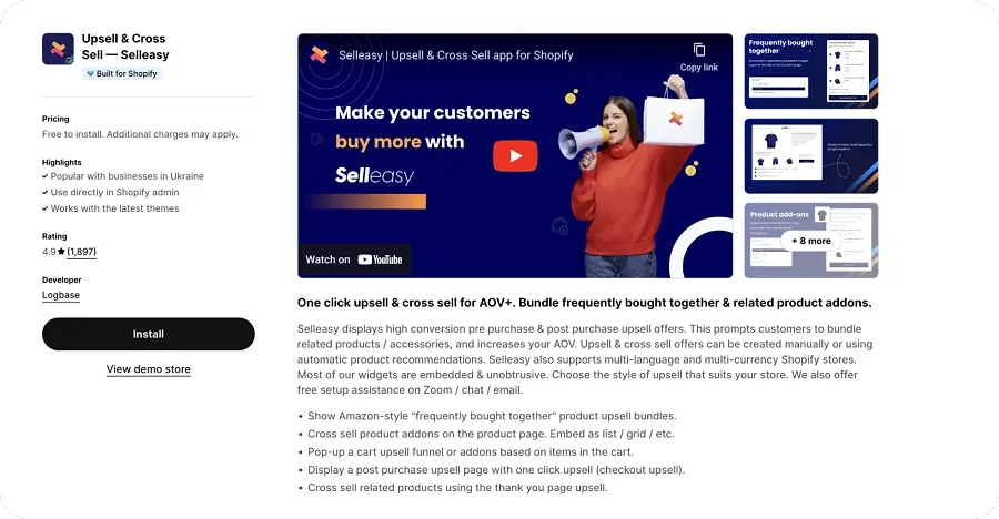  Selleasy - upsell and cross-sell, product bundles