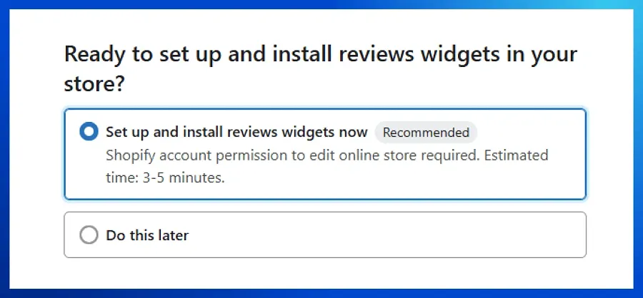 Set up reviews Set up reviews