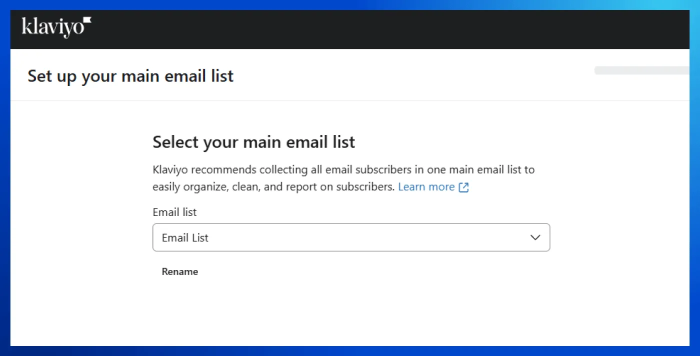 Set up your email subscriber list