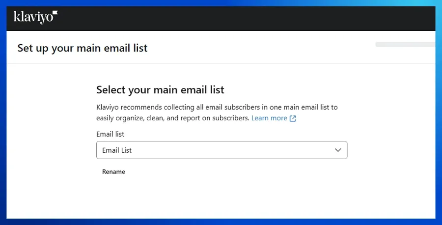 Set up your email subscriber list Set up your email subscriber list