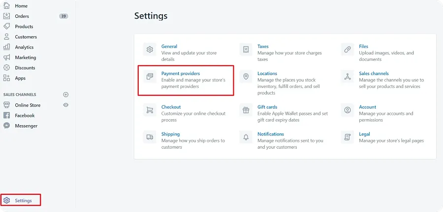 Settings Settings