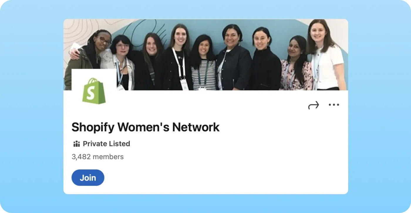 Shopify Womens Network - Shopify community on LinkedIn