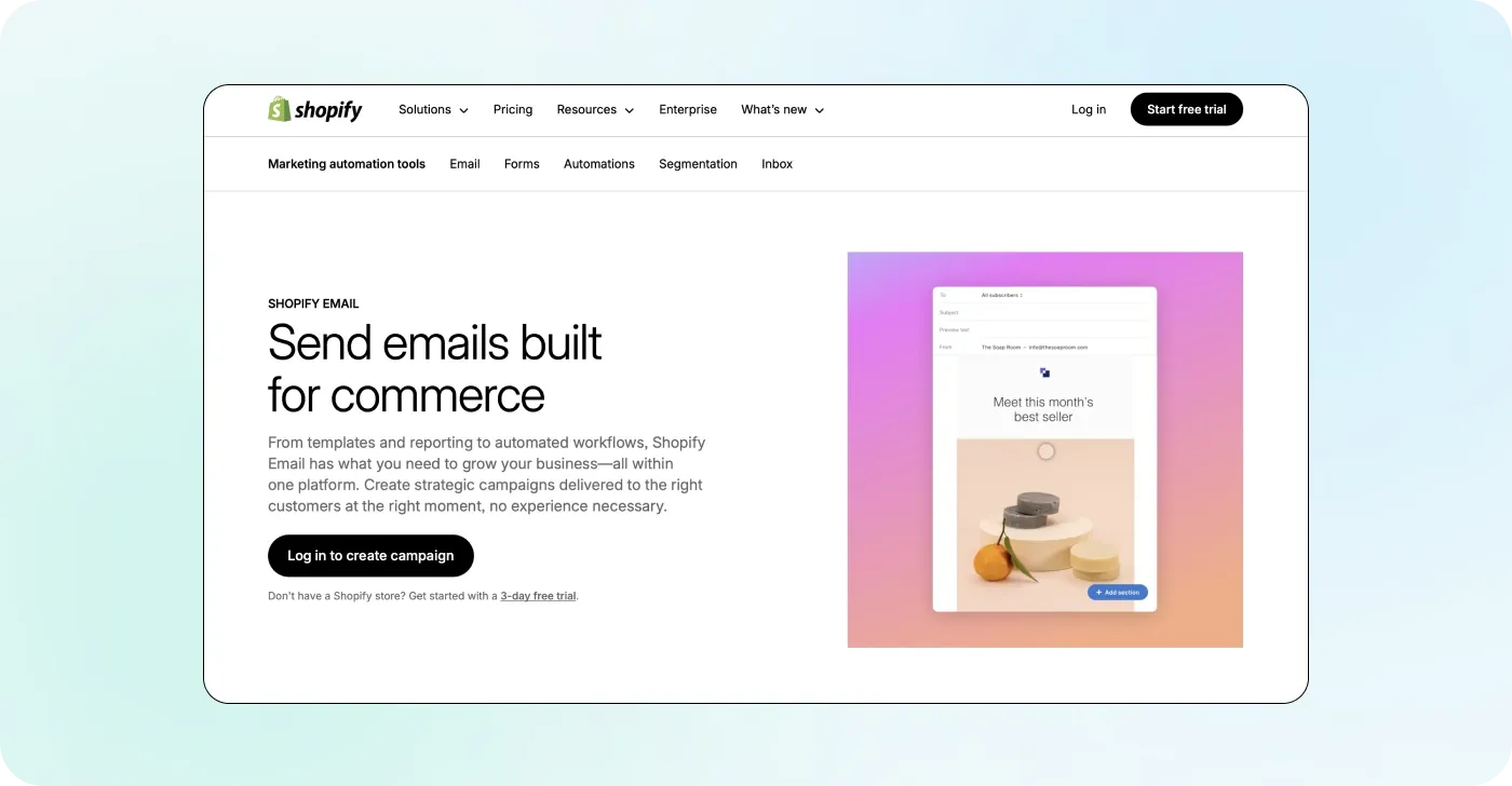 Shopify provides its own email service Shopify provides its own email service