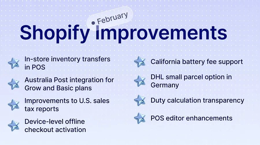 Shopify improvements in February 2026 Shopify improvements in February 2026