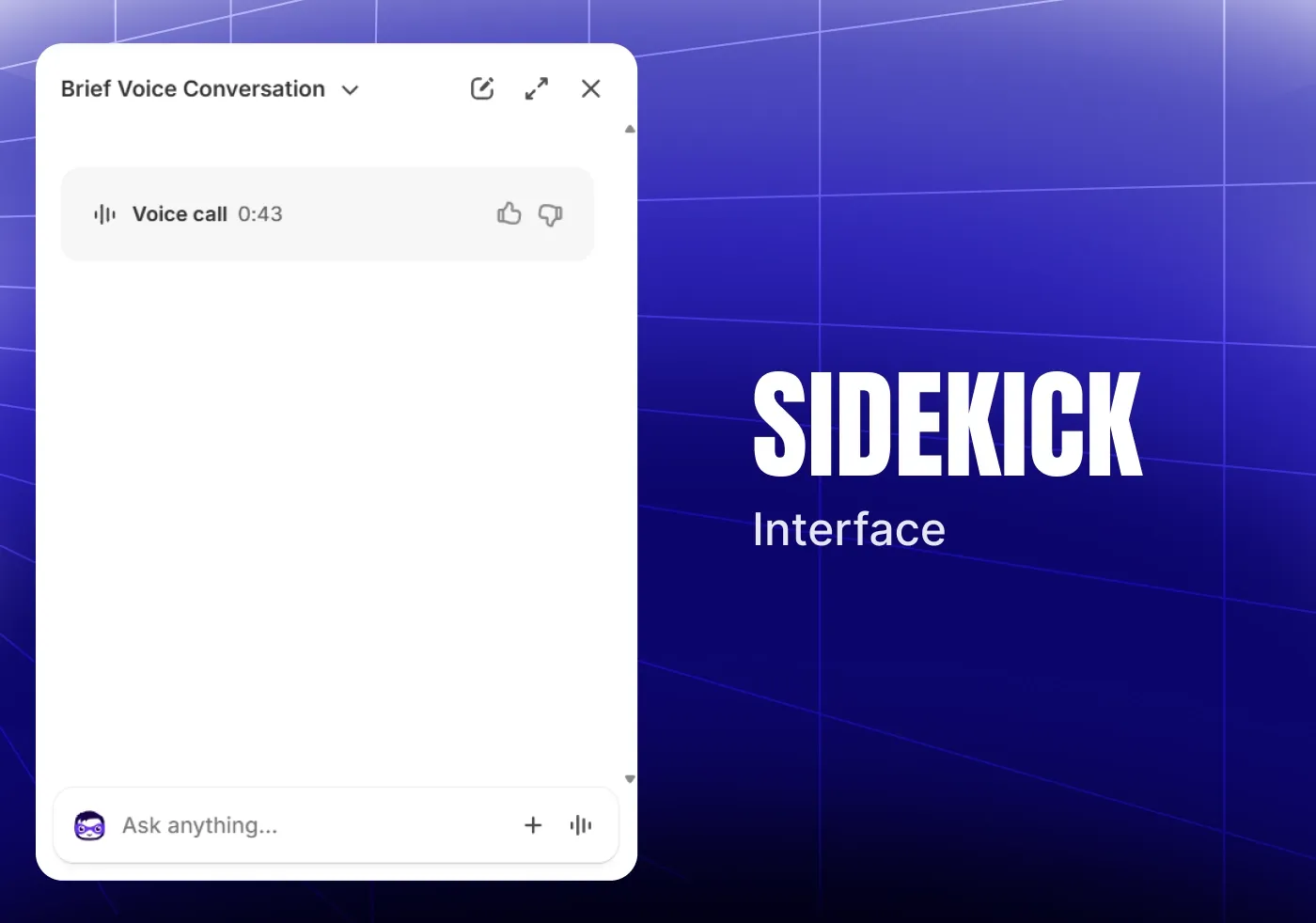 Sidekick interface