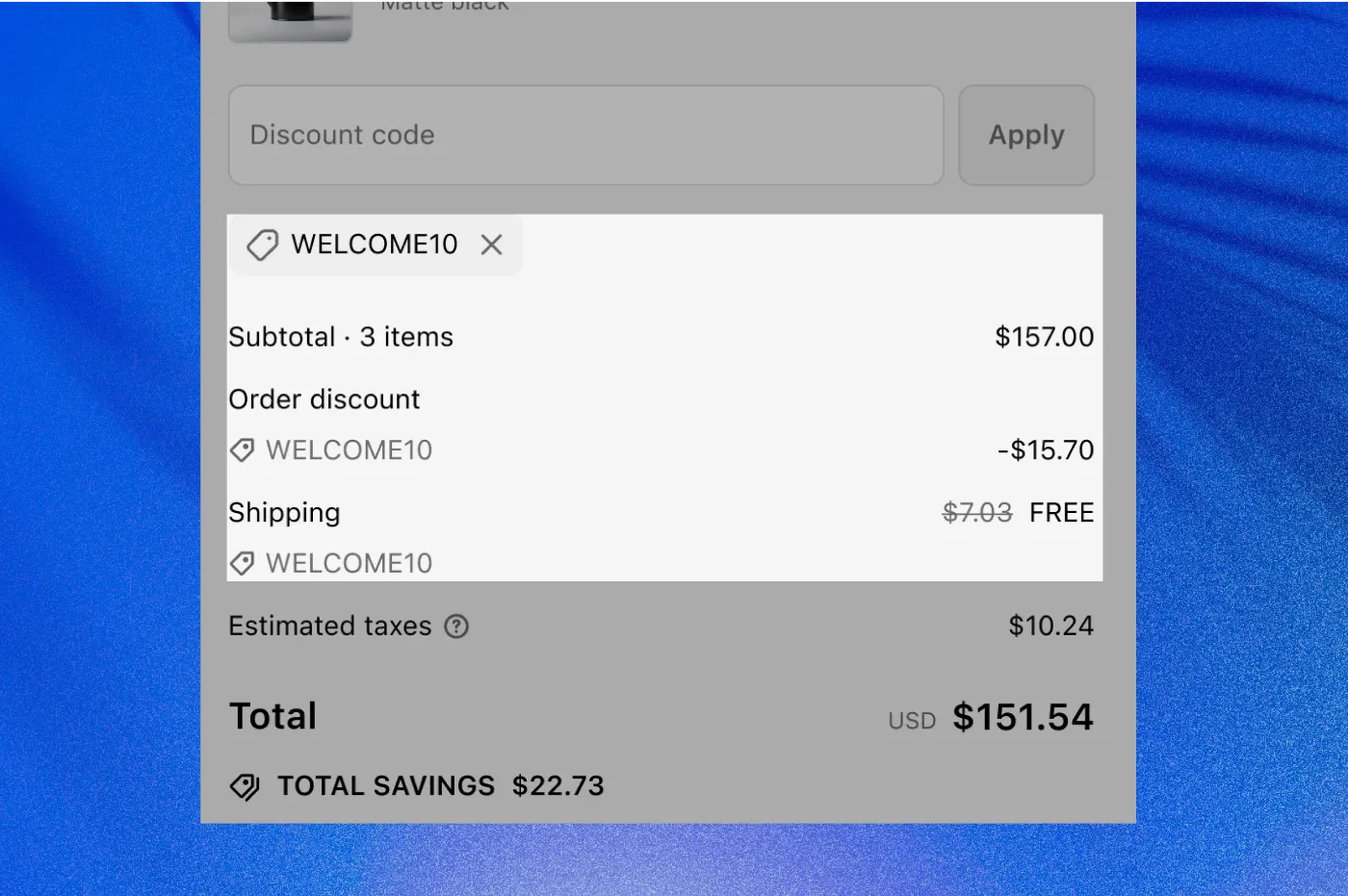 Single discount Single discount