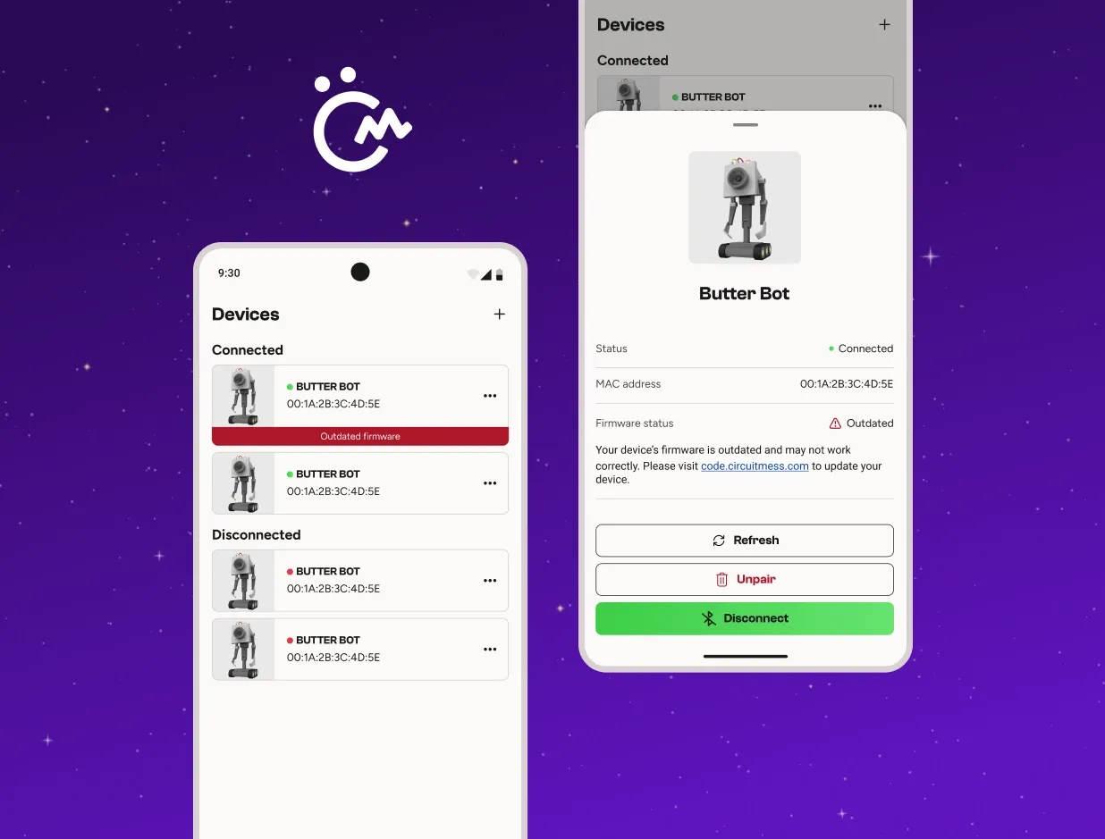 BLE app for Android for CircuitMess
