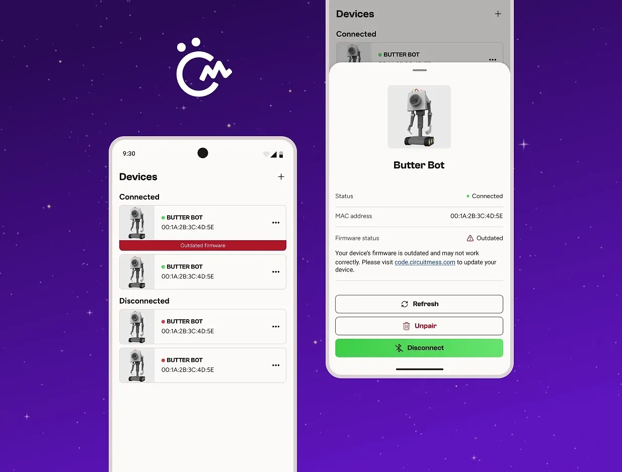 BLE app for Android for CircuitMess BLE app for Android for CircuitMess