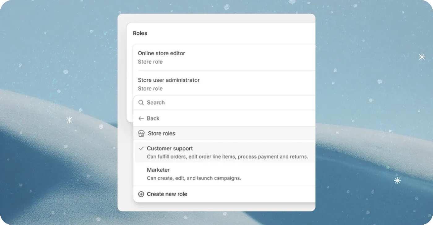 Staff access by role Staff access by role