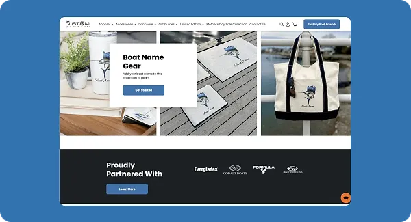 The Custom Captain's Shopify boating products store challenges