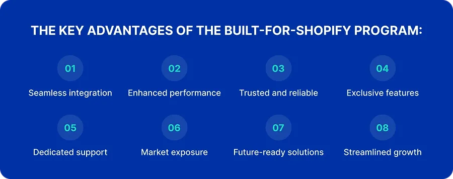 The key advantages of the Built-for-Shopify Program
